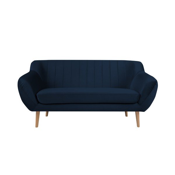 Tmavě modrá dvoumístná pohovka Mazzini Sofas Benito
