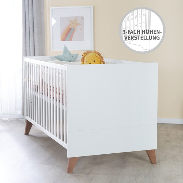 Детско креватче в бял и естествен цвят 70x140 cm Ole – Roba-image-1