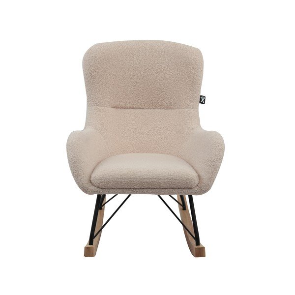 Бежов люлеещ се детски стол от букле Rocky – Vipack-image-2