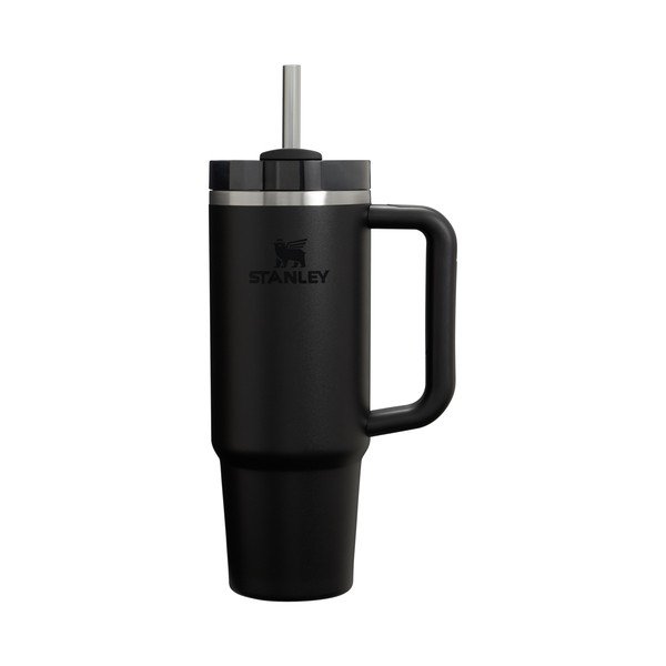 Черен термос със сламка от неръждаема стомана 890 ml Quencher H2.O FlowState™ Tumbler Black 2.0 – Stanley