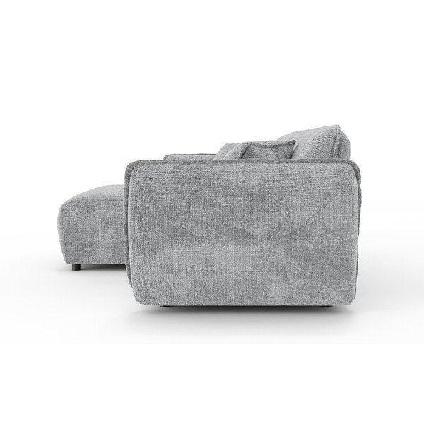 Светлосив шенилов ъглов диван (ляв ъгъл) Nelia – Ropez-image-3