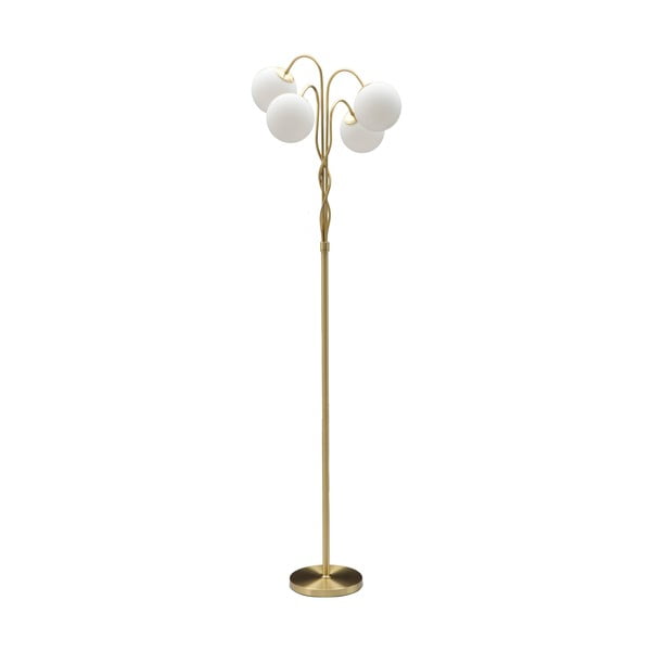 Volně stojící lampa Mauro Ferretti Glamy 4 Light v bílé a zlaté barvě