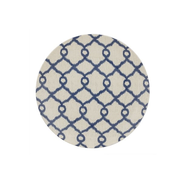Бежово-синя порцеланова чиния за сервиране, ø 31 cm Papavero - Villa Altachiara