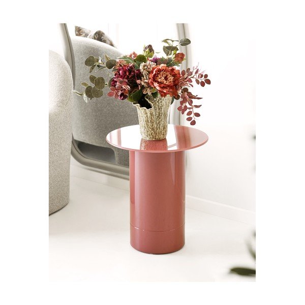 Стъклена кръгла странична масичка ø 45 cm Florens – House Nordic-image-1