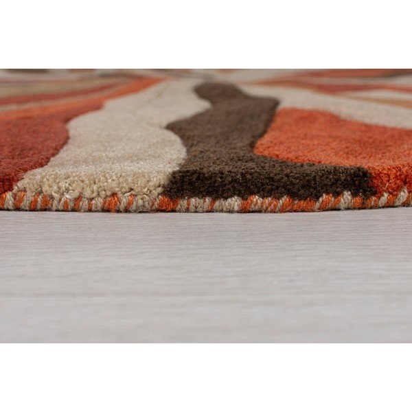 Оранжев килим Splinter, ⌀ 135 cm - Flair Rugs-image-2