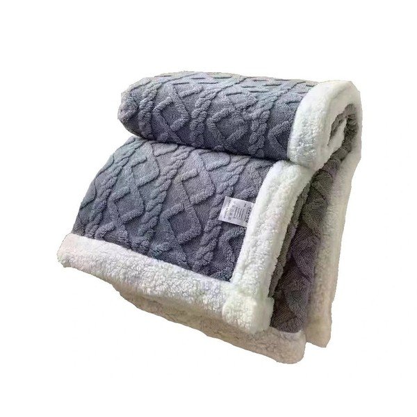 Сиво одеяло от шерпа 150x200 cm Island – My House-image-1