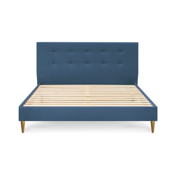 Синьо тапицирано двойно легло с решетка 180x200 cm Rory - Bobochic Paris-image-2