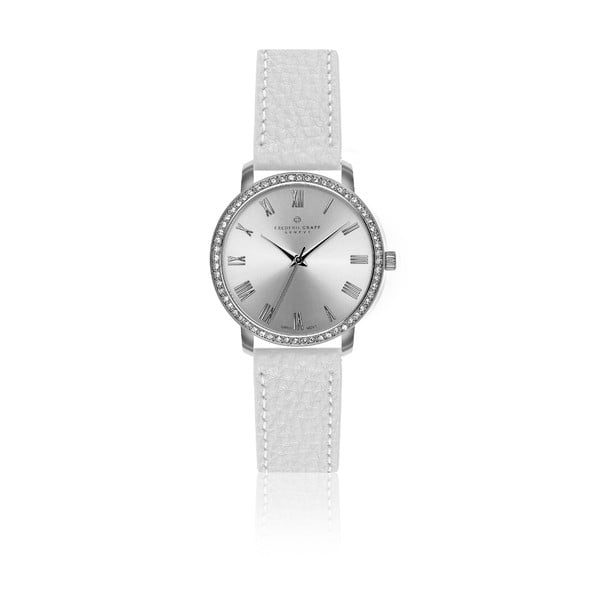 Дамски часовник с бяла каишка от естествена кожа Ruinette - Frederic Graff