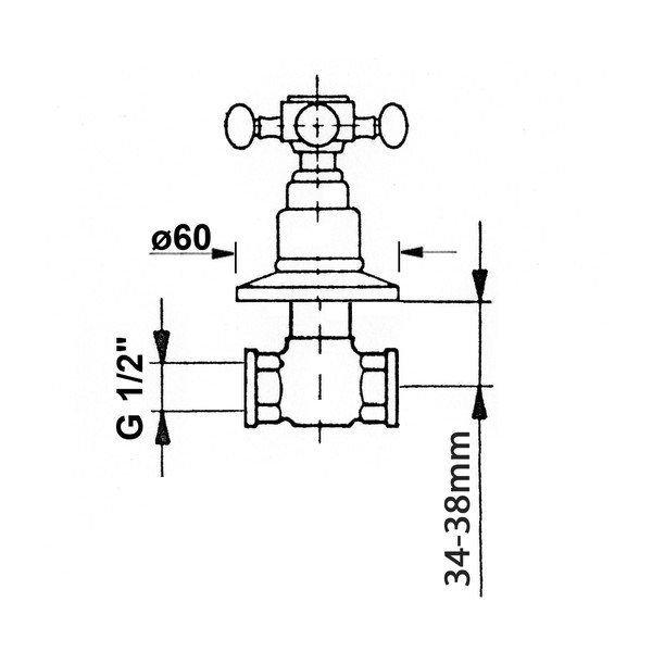 Вграден вентил в бронзов цвят Antea Hot – Sapho-image-1