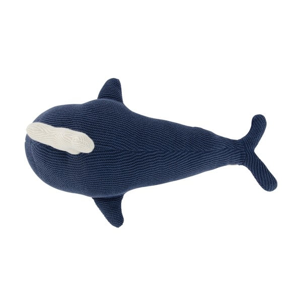 Синьо-бяла играчка за гушкане Кит - Kindsgut-image-3