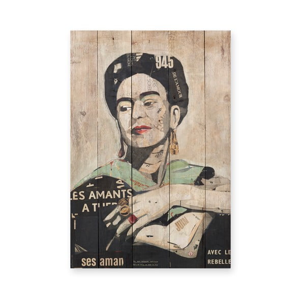 Дървена табела 40x60 cm Frida Les Amants - Madre Selva