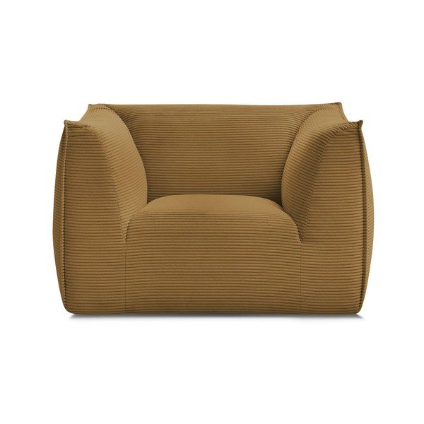 Кресло от рипсено кадифе в цвят горчица Giorgia – Bobochic Paris-image-2