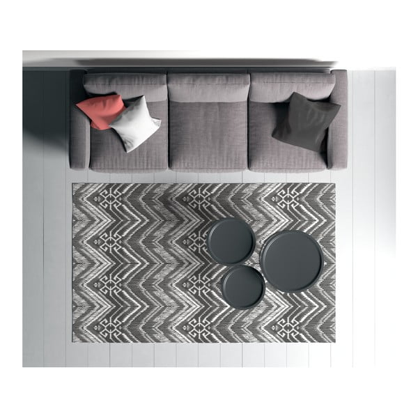 Черно-бял килим Suzzo Cissmoneto, 80 x 150 cm - Oyo home