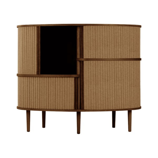 Шкафче от дъбов декор с плъзгащи се врати в кафяв и светлокафяв цвят 120x100x50 cm Audacious – UMAGE-image-1