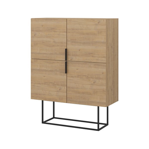 Шкаф в дъбов декор в естествен цвят 100x130 cm Titan - Marckeric