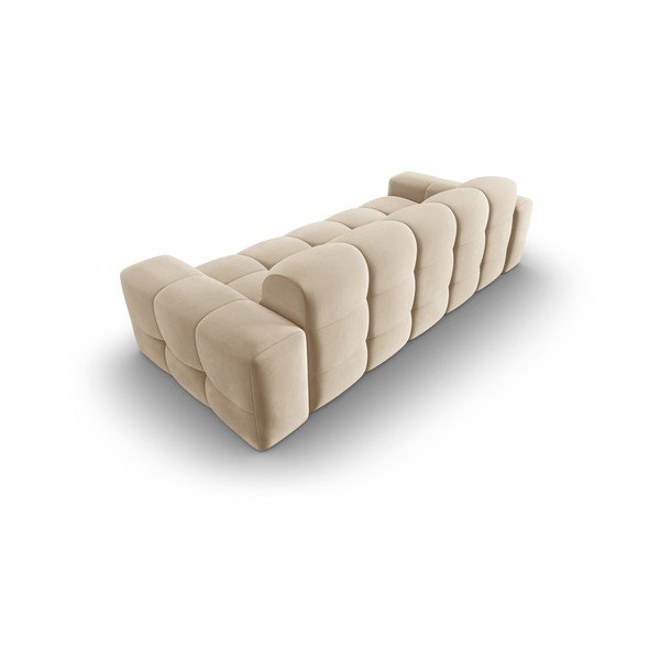 Бежов кадифен диван 222 cm Kendal - Micadoni Home-image-4