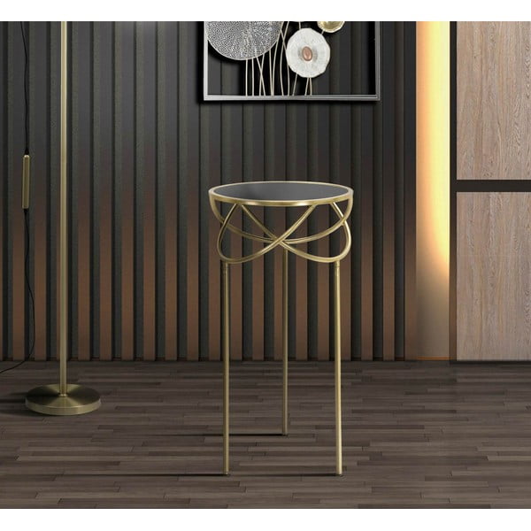 Кръгла масичка за кафе със стъклен плот ø 40 cm Ring - Mauro Ferretti-image-1