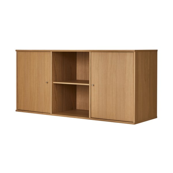 Нисък висящ скрин от декор от дъб  в естествен цвят 133x61 cm Mistral – Hammel Furniture-image-2