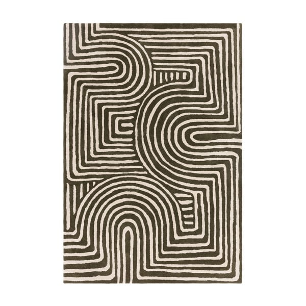 Зелен ръчно изработен вълнен килим 200x290 cm Reef – Asiatic Carpets