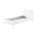 Бяло детско легло от масивен бор без ламелно дъно 90x200 cm Eva – Vipack