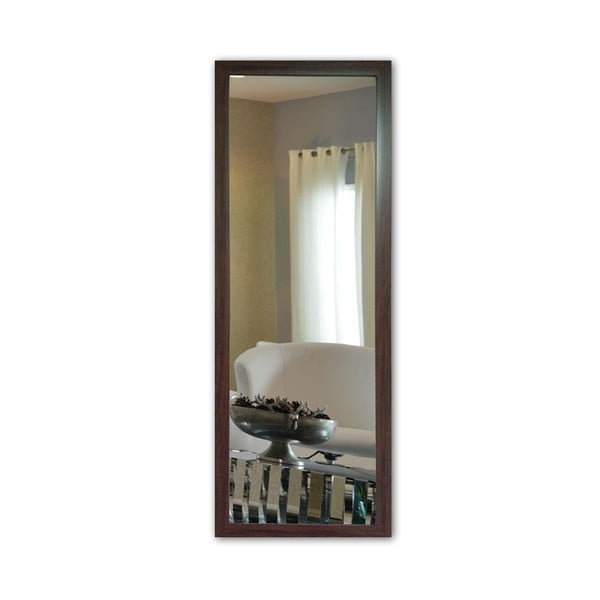 Стенно огледало с кафява рамка , 40 x 105 cm - Oyo Concept