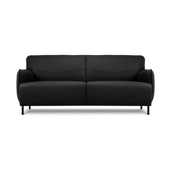 Диван от черна кожа , 175 x 90 cm Neso - Windsor & Co Sofas
