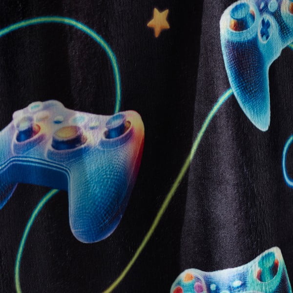 Черно-синьо  бебешко одеяло от микроплюш 130x170 cm Gamer – Catherine Lansfield-image-2
