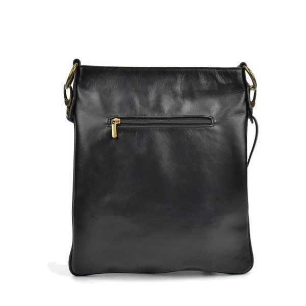 Черна кожена чанта Mangotti Duro Misma - Mangotti Bags-image-3