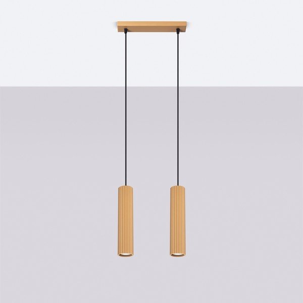 Висящо осветително тяло в златист цвят Gleam – Sollux-image-4