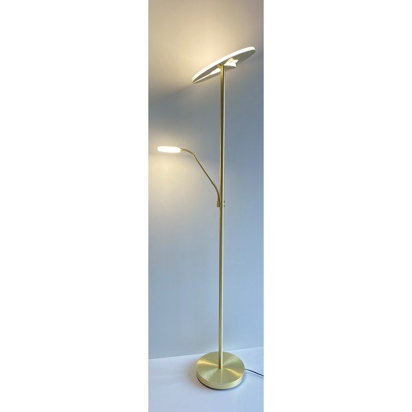 LED затъмняваща се подова лампа златна (височина 180 cm) Dent – Fischer & Honsel-image-1