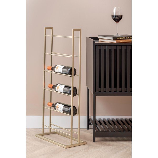 Метален стелаж за вино в златист цвят брой бутилки 5 38x84,5x20 cm Single Floor – PT LIVING-image-1