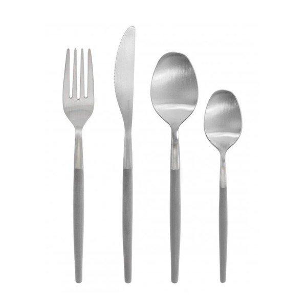 Светлосиви/сребърни прибори за хранене от неръждаема стомана 16 бр Maxime - Blomus
