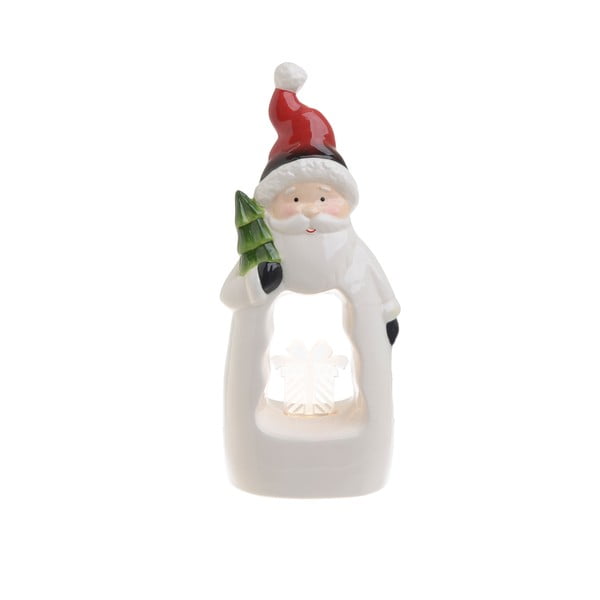 Коледна керамична светлинна украса във формата на Дядо Коледа Натали - InArt