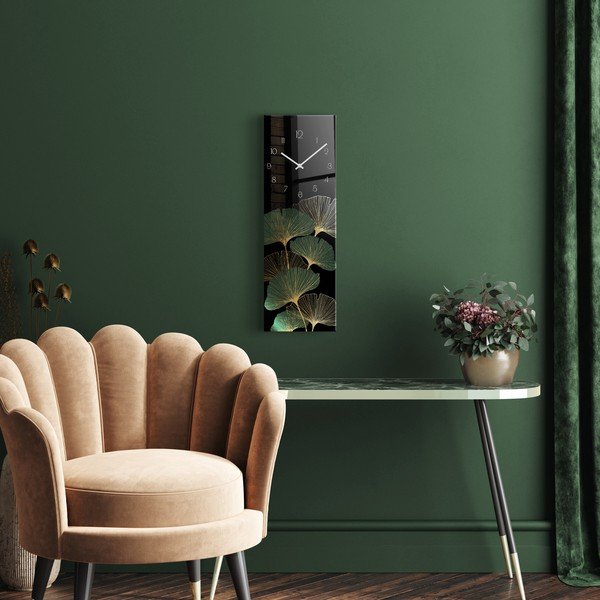 Стъклен стенен часовник Gingko - Styler-image-3