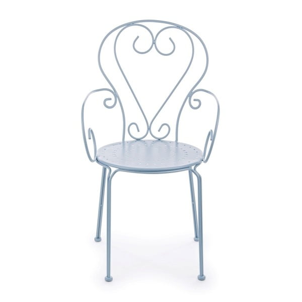 Světle modrá zahradní židle Ina