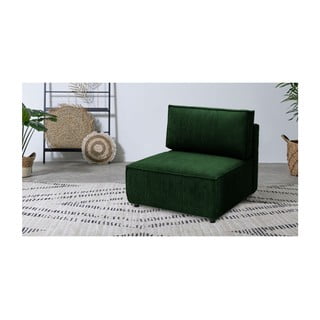 Модул за диван от зелен велур, централна част Nihad modular - Bobochic Paris