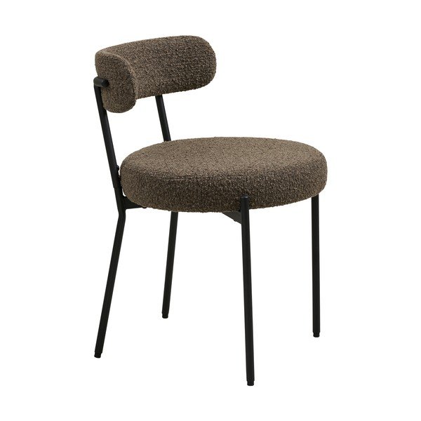 Кафяв тапициран трапезен стол Badalona – House Nordic-image-2