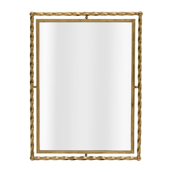 Nástěnné zrcadlo s detaily ve zlaté barvě InArt Classico