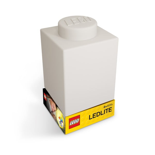Бяла силиконова нощна светлина Brick Classic - LEGO®