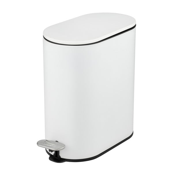 Стоманено кошче за боклук с педал в матово бял цвят 5 l Collungo – Wenko
