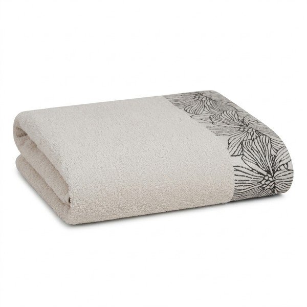 Памучна кърпа от тери в цвят слонова кост 50x100 cm Valencia – My House