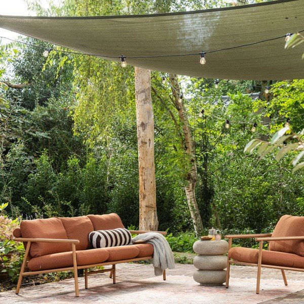 Кръгла градинска масичка от декор от камък ø 40 cm Laurel – WOOOD-image-1