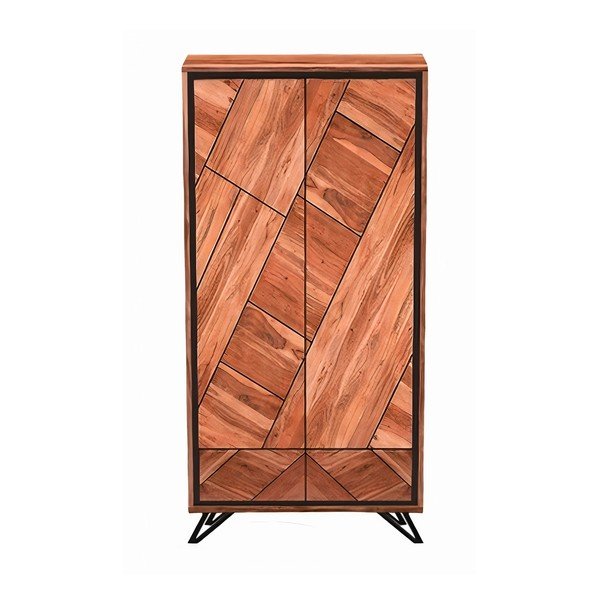 Гардероб от масивна акация в естествен цвят 90x181x40 cm Ambala – Interia Home & Living