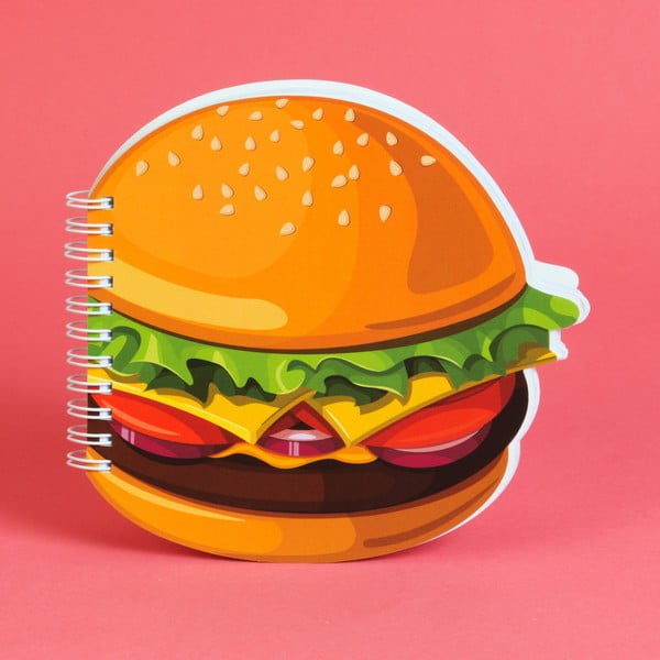 Тетрадка с форма на чийзбургер Чийзбургер, 100 страници - Just 4 Kids