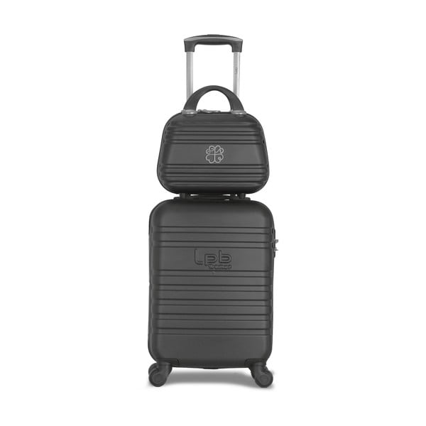 Комплект тъмносив багаж на 4 колела и козметичен куфар Aurelia - LPB