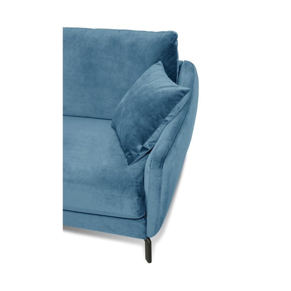 Ъглов диван от синьо кадифе (ляв ъгъл) Magic - Scandic-image-4