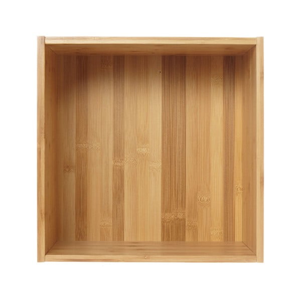 Стенен рафт от бамбуково дърво Дизайн, 35 x 35 cm - Furniteam