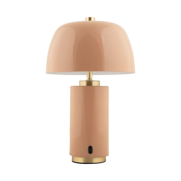 Бежова LED затъмняваща се настолна лампа с метален абажур (височина 30 cm) Freya – Leitmotiv-image-2