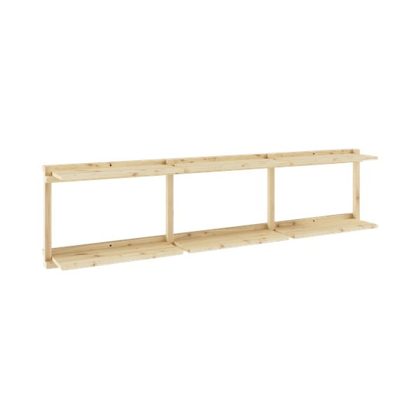 Стенна библиотека от масивен бор в естествен цвят 192x47,5 cm Groove – Karup Design-image-3