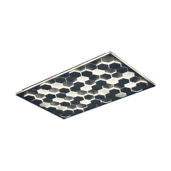 Черно LED осветително тяло за таван с гласово управление/ управление чрез мобилно приложение с метален абажур 70x115 cm Cifavo – CINQUE-image-2